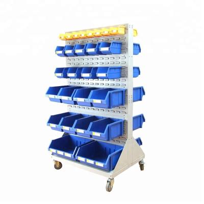 China Corrosion Protection High Strength Steel Garage Hanging Rack With Parts Bin for sale