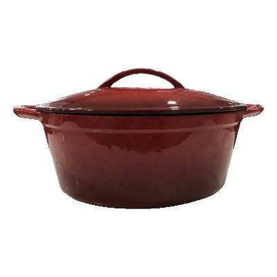 China Sustainable Household Items Glazed Stew Pot Oval Shaped Liner Pot Cassers With Long Handle On Lid for sale