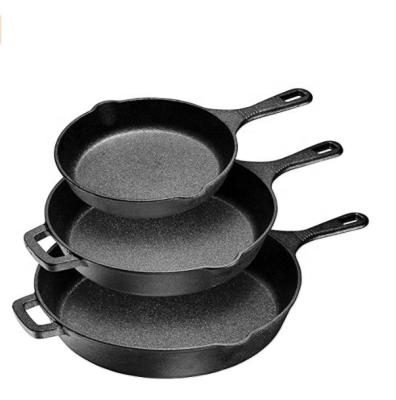 China Outdoor Camping Cookware Heavy Duty Cast Iron Pot Pan Set 6