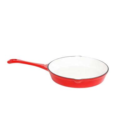 China Sustainable Cast Iron Round Frying Pan Enameled Kitchenware Cast Iron Gratin Pan for sale