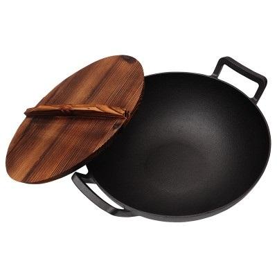 China Sustainable Cast Iron Chinese Wok Pan for sale