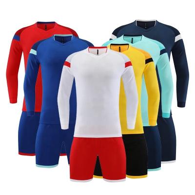 China Sets High Quality Sublimation Print Football Uniforms New Design OEM Custom Design Soccer Uniform Sets Child Soccer Jersey for sale