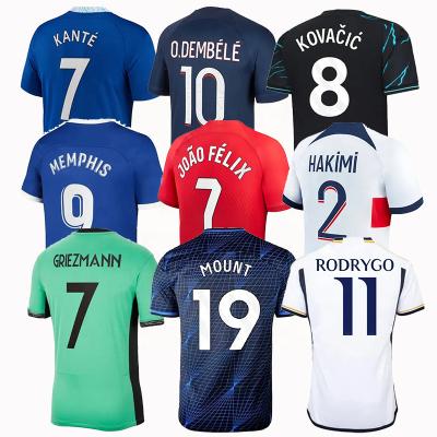 China Quick Dry Wholesale 2024 Various Styles Soccer Jersey New Design Football Wear Quick Dry Breathable Soccer Training Shirt Set for sale