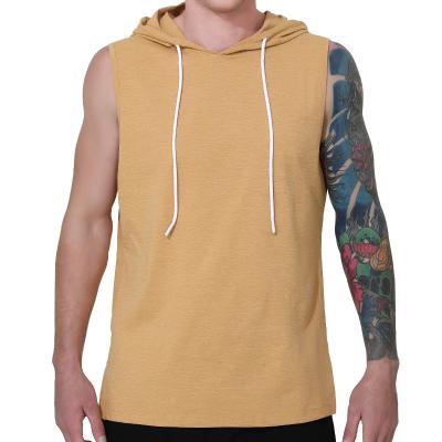 China Anti-pilling Mens Stringer Tank Tops Bodybuilding Fitness Vest High Elastic 100% Polyester Breathable Sleeveless Gym Vest Men Sport Tank Top for sale