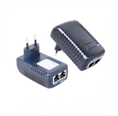 China Low Interference Gigabit POE Injector Adapter 48V 0.5A Small Size DOE VI Efficiency for sale