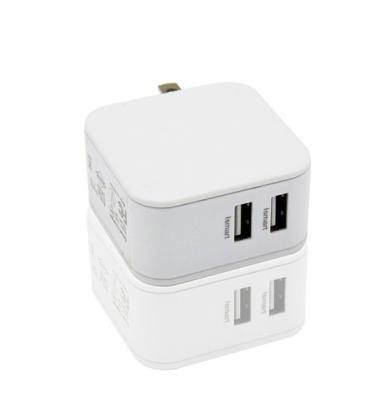 China 2 USB Power Charger Adapter 5V4.8A EU Plug For IPad / Camera FCC Certification for sale