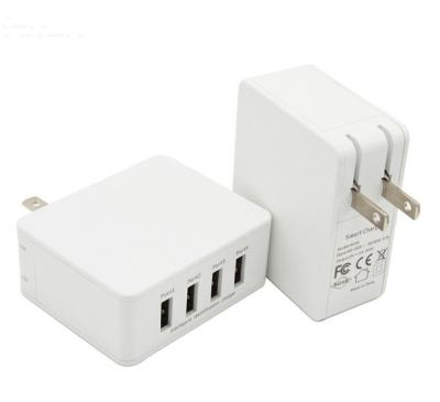 China Foldable Smart USB Charger 5V 5A US Plug Overload Protection / 4 Port Usb Charger for sale