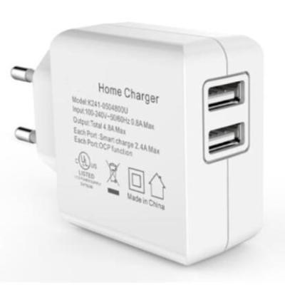 China 5V4.8A Smart Double USB Port Charger For iPhone 8 Drop Resistance for sale