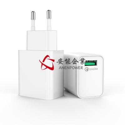 China Stecker-Qualcomms 3,0 USB EU US BRITISCHE Wand-Ladegerät QC 3,0 Schnelladung, schnelles Ladegerät zu verkaufen