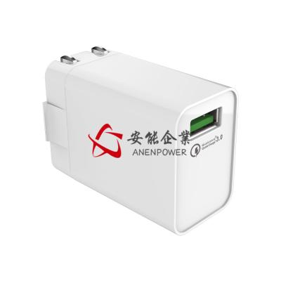 China Quick Charge 3.0 USB Charger Foldable Plug / Android Wall Charger GS CE Certificated for sale