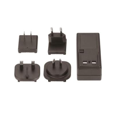 China Zwarte Medische de Machtsadapter van 9V 12V 24V 36V EN60601 met Verwisselbare Stop Te koop