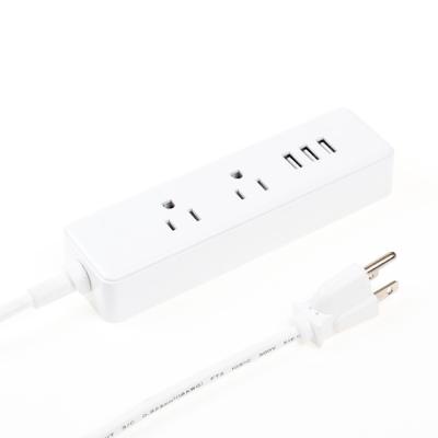 China Mini USB Power Strip Charger With 2 Outlets And 1.5m Power Cord for sale