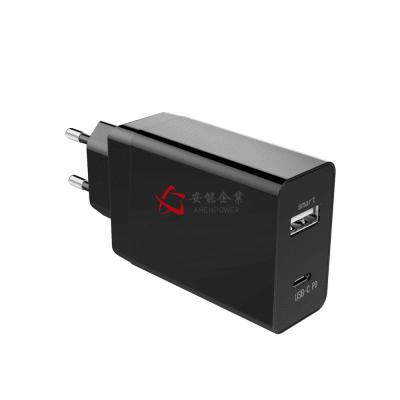 중국 30W 유로 마개 애플 맥북/HP 직업적인 정제 608를 위한 이중 USB C PD 충전기 판매용