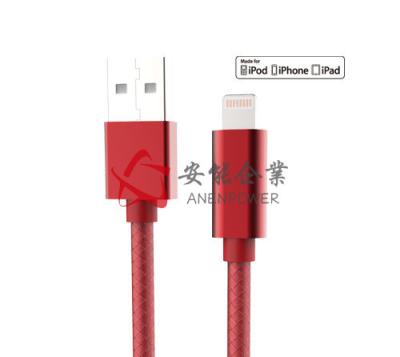 China El relámpago IPad/la FCC altamente selectiva ROHS del CE de MFi del alambre del cable USB de datos de IPhone aprobó en venta