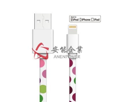 China Cell Phone MFi Approved USB Data Cable , USB Lighting Cable Customized Length for sale