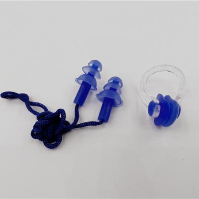 China Durable/Brave Man/Nose Clip and Ear Ear Plug Set Reduction Swimming Waterproof Swimming Plug New Design Smelless Reusable Silicone for sale