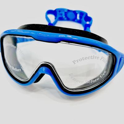 China Factory High Quality Silicone Swimming Waterproof Fog Goggles Anti Fog Waterproof Large Frame Wide Vision Swimming Clear Glasses for sale