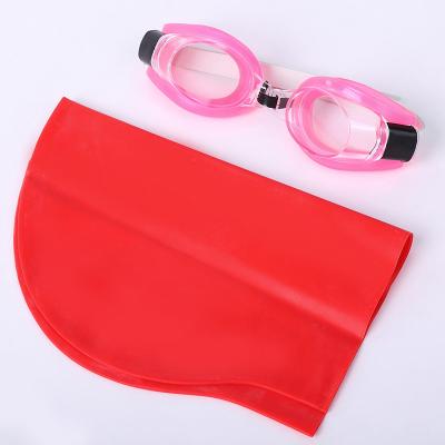 China Waterproof Swim Goggles Waterproof Swimming Goggles Swim Cap Mask Set With Ear Plugs Nose Clip For Adult Women Men for sale