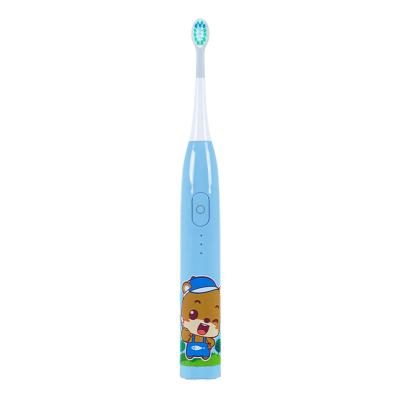 China Battery Operated Children's Cartoon Pattern Silicone Material Teeth Orange Whitening Electric Toothbrush for sale