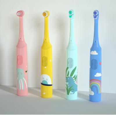 China Manufacturer Battery Operated Kids Toothbrush Battery Operated Vibrating Toothbrush Waterproof Child Round Electric Toothbrush for sale