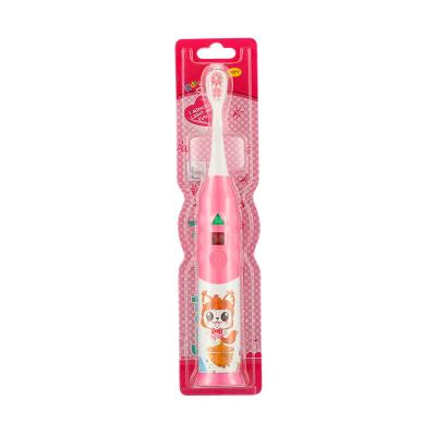 China High Quality Battery Operated Cartoon Sonic Kid Rotary Electric Toothbrush Oral Care Soft Round Head With Led for sale