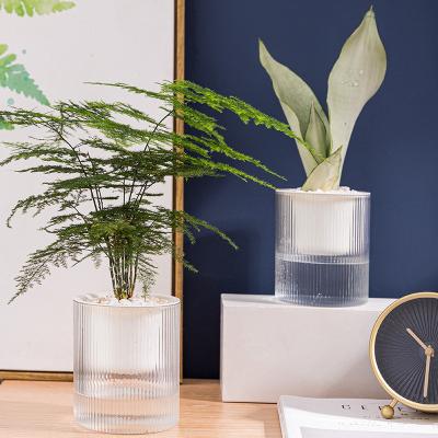 China Modern Self Watering Plastic Flower Pot Garden Nursery Pots for Succulent Plant Pots Garden Indoor Desktop Plant for sale