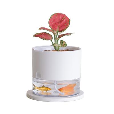 China 2022 Minimalist Amazon Hot-selling Planter Plastic Pot Flower Pot Self Watering Smart Plant Pot for sale