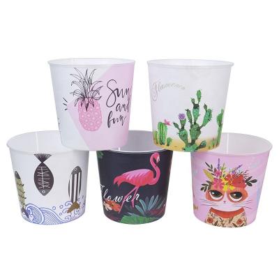 China New Year's Eve Plastic Painted Automatic Water-Absorbing Modern High Quality Decorative Flower Pot for sale