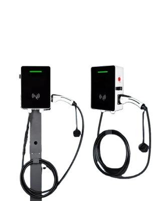 China CP Good Selling EV Charging Station Cable Electric Vehicle Car Charger Wall Mount Type 32A - 2 Cable 7KW Charger Stack for sale