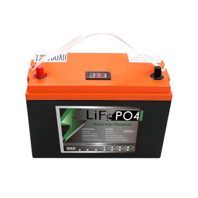 China ABS Housing Top Fashion 12V 100Ah LiFePO4 Battery Pack 12.8V 100AH ​​BMS Lithium Iron Phosphate Integrated Cells For Boat Electric Motor for sale