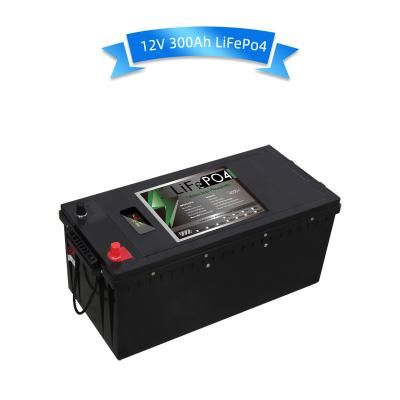 China Sale 12v Lifepo4 Battery Pack 300ah 320ah 350ah Home Energy Storage Inverter Camping Outdoor Boat RV ABS Housing for sale