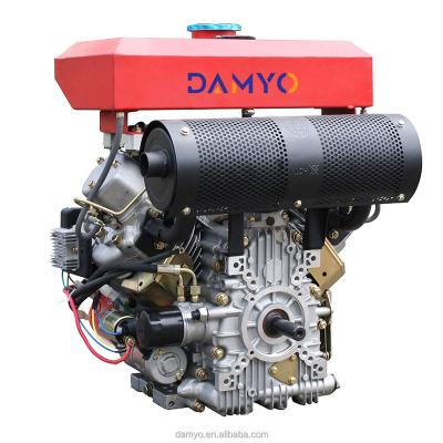 China Land Use 14.3 KW 17.6hp 875cc Easy And Quick Start Cheap Price V-twin Marine Diesel Engines for sale