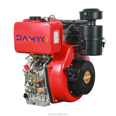 China Small Land Use Diesel Engine China 4 Stroke 8.1kva 6.7 Kw Single Cylinder Air Cooled Diesel Engine RJ195FE for sale