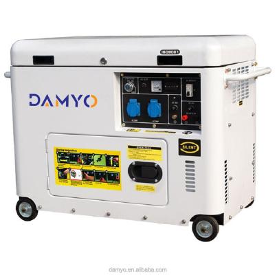 China Common Silent Engine Chinese Water Cooled Units 7000W 7KW 7KVA Portable Diesel Generator for sale