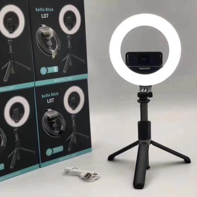 China Cell Phone L07 Portable Rechargeable 16 LED Selfie Ring Light with Tripod Holder for Mobile Phone for sale