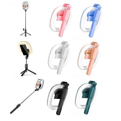 China BT Wireless Remote Tripod Fold LED 4 in 1 Fill Light Selfie Stick for sale