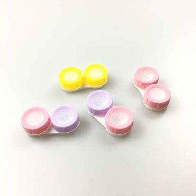 China For Contact Lens Candy Purple Pink Contact Lens Case For Contact Lens Accept Customized Color CL-M007 for sale