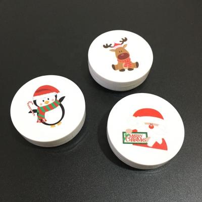 China For Custom Round Contact Lens Christmas Design Contact Lens Case New Round Contact Lens Container A-8053 for sale