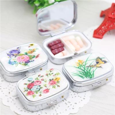 China Luxury Portable Metal Pill Storage Cases Travel Pill Box Could Do Custom LOGO PB-001 for sale