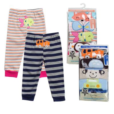 China 5Pcs Casual Random Printing Baby Girls Cotton Long Pants Soft Wholesale Cheap Knitted Panties for sale