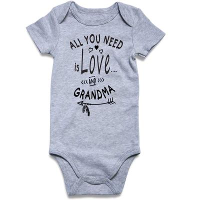 China Cheap Baby Short Sleeve Baby Clothes Ready Daily Clothing Knit Wholesale Baby Romper Print Baby Knit Jumpsuit for sale