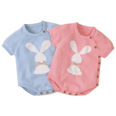 China Summer wholesale cheap baby romper clothes boutique festival newborn baby jumpsuit knit baby cotton cute jumpsuit for sale