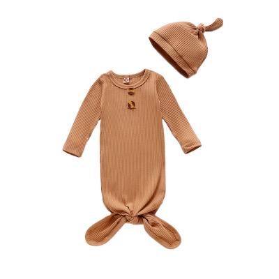 China New Design Breathable Baby Clothes Long Sleeve Newborn Baby Dress Knit Baby Sleeping Bag Winter for sale