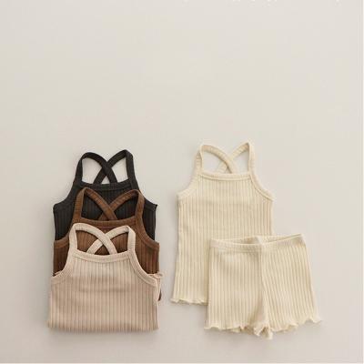 China Breathable New Baby Born Clothes Sets Sleeveless Baby Clothes Sets Summer Baby Clothes Sets Newborn Clothes for sale