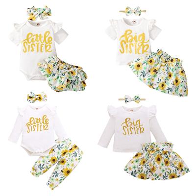 China Wholesale Breathable Newborn Baby Clothes Sets 3Pcs Baby Summer Outfit Cotton Baby Clothes Sets Clothing for sale