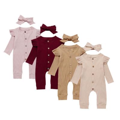 China Wholesale Breathable Newborn Baby Clothes Sets 2Pcs Baby Romper Set 100% Cotton Baby Clothing Sets Clothes for sale