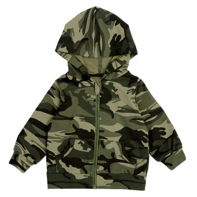 China High Quality Breathable Baby Zipper Outwears Camouflage With Hooded Baby Coats Long Sleeve Newborn Baby Boy Outwear for sale