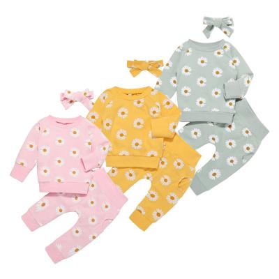 China High Quality 100% Newborn Cotton Baby 3Pcs Clothes Sets Long Sleeve Babies Winter Clothes Set Cotton Baby Clothing Sets for sale