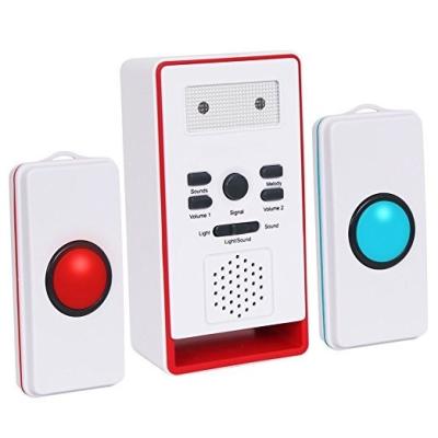 Cina Caregiver Pager with Two Call Button for the Elderly Nurse Call Alert Patient Disabled CX3055J in vendita