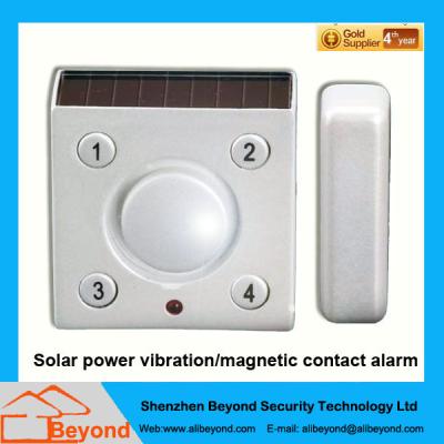 Cina Solar power vibration magnetic contact alarm with rechargeable Li-Ion backup batter in vendita